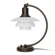 Louis Poulsen PH 2/2 Luna Aged Brass Opal Table Lamp — packshot, unlit