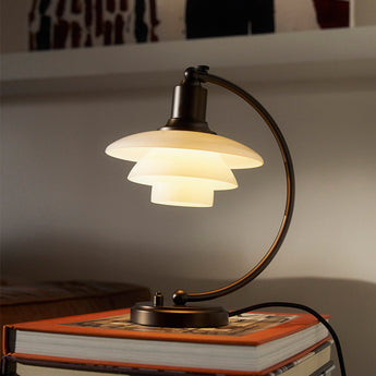 Louis Poulsen PH 2/2 Luna Aged Brass Opal Table Lamp