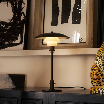 Louis Poulsen PH 3/2 Aged Brass Opal Table Lamp