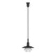 Louis Poulsen PH 3/3 Pendant Light in Black Metal & Glass — packshot, detail