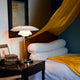 Louis Poulsen PH 4½-3½ Glass Table Lamp — lifestyle, bedroom