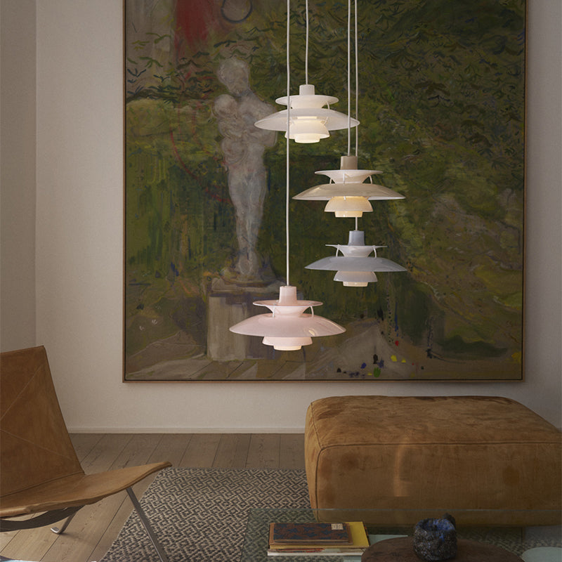 Louis Poulsen PH 5 320 Opal Pendant — lifestyle, living room