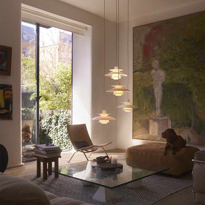 Louis Poulsen PH 5 320 Opal Pendant — lifestyle, living room