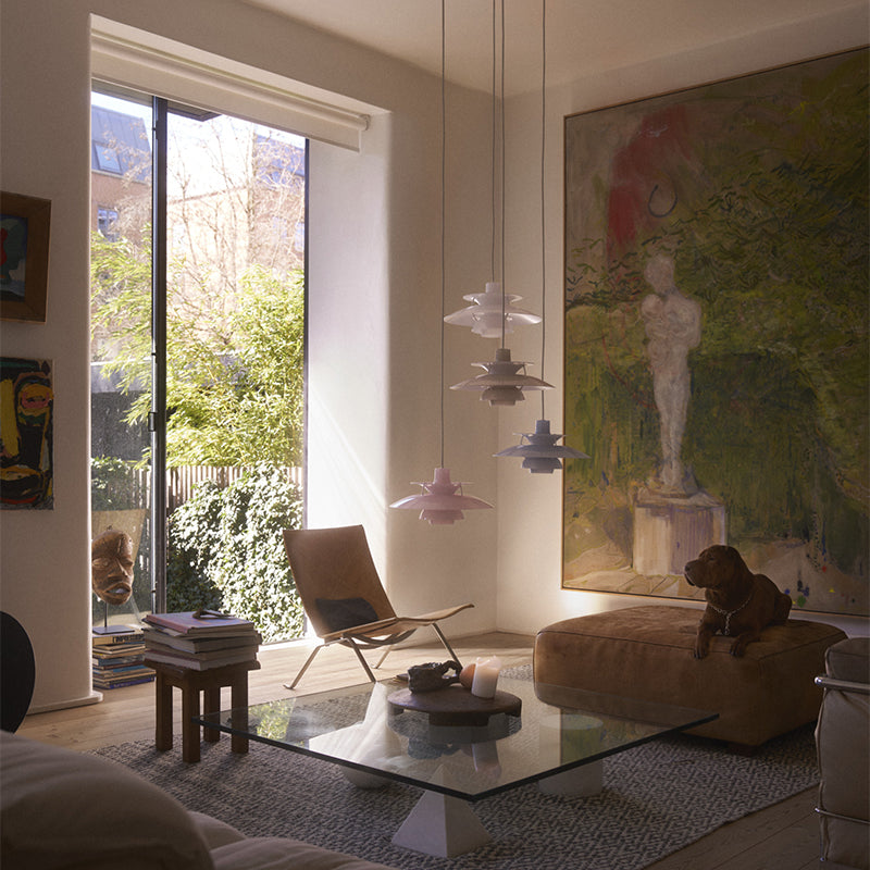 Louis Poulsen PH 5 320 Opal Pendant — lifestyle, living room