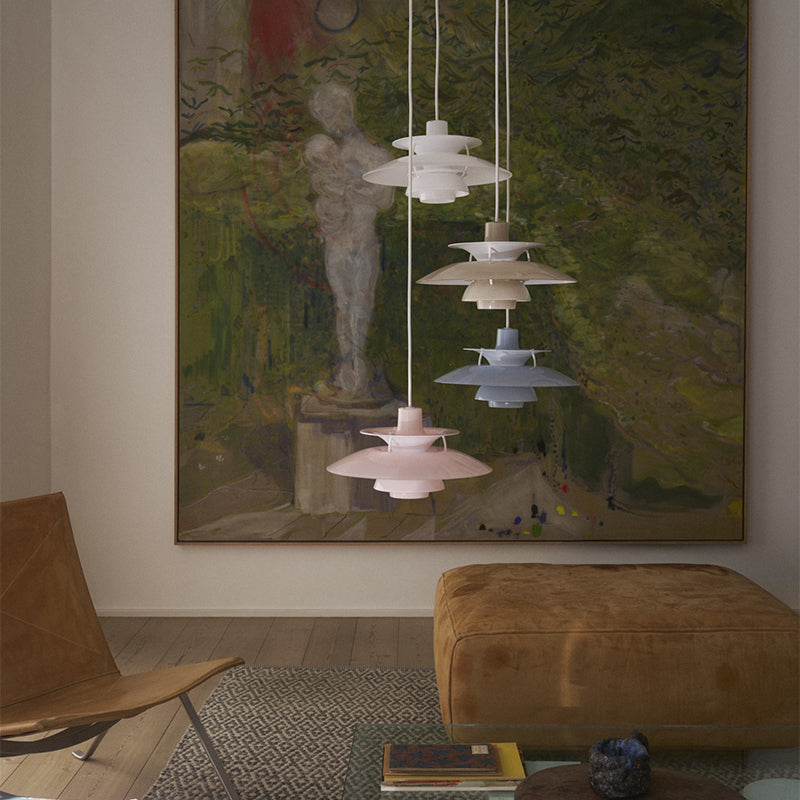 Louis Poulsen PH 5 320 Opal Pendant — lifestyle, living room
