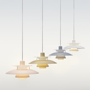 Louis Poulsen PH 5 320 Opal Pendant — studio, lit