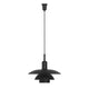 Louis Poulsen PH 5/5 Pendant Light in Black Metal — packshot, detail