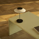 Louis Poulsen PH 80 Portable Lamp in Opal White / High Lustre Chrome Plated — base detail, lamp off