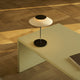 Louis Poulsen PH 80 Portable Lamp in Opal White / High Lustre Chrome Plated — base detail, lamp on