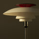Louis Poulsen PH 80 Portable Lamp in Opal White / High Lustre Chrome Plated — opal shade detail