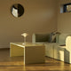 Louis Poulsen PH 80 Portable Lamp in Opal White / White — lifestyle, living room, lamp on