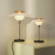 Louis Poulsen PH 80 Table Lamp and PH 80 Portable Lamp in Opal White / High Lustre Chrome Plated — lifestyle, lamp on