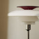 Louis Poulsen PH 80 Table Lamp in Opal White / High Lustre Chrome Plated —shade detail