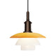 Louis Poulsen PH 3/3 Pendant Light Centenary Edition in aged brass with amber and white opal glass - packshot