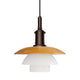 Louis Poulsen PH 3/3 Pendant Light Centenary Edition in aged brass with amber and white opal glass - packshot, detail
