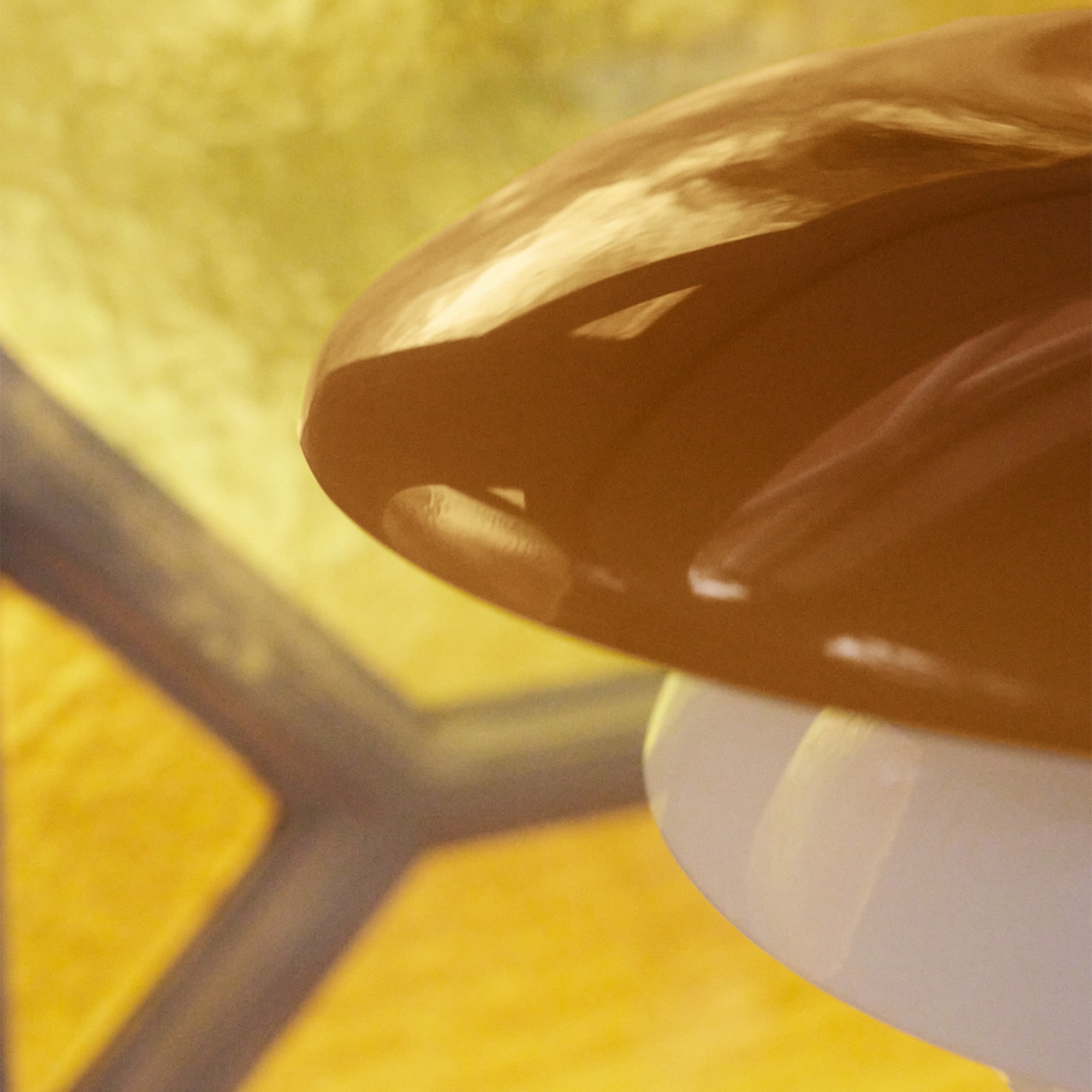 Louis Poulsen PH 3/3 Pendant Light Centenary Edition in aged brass with amber and white opal glass - lifestyle, detail