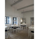 Louis Poulsen PH 1/1 Chandelier Centenary Edition styled with a PH table lamp in a Scandinavian interior
