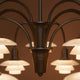  Louis Poulsen PH 1/1 Chandelier Centenary Edition 9-arm illuminated, detail shot 1