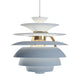 Louis Poulsen PH Snowball Pendant Light in Dusty Blue Brass — packshot