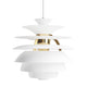 Louis Poulsen PH Snowball Pendant Light in Soft White Brass — packshot, light off