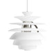 Louis Poulsen PH Snowball Pendant Light in Soft White Chrome — packshot, light off