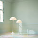 Louis Poulsen Panthella 400 Floor Lamp V3 in Opal White — lifestyle, Schnack House, with Panthella 500 Floor Lamp
