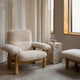 Audo Plinth Tall — lifestyle, with Audo Brasilia Lounge Chair and Audo Brasilia Ottoman