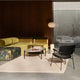 Audo JWDA Floor Lamp — lifestyle, with Co Lounge Chair, Eave Sofa, Gravel Rug