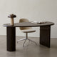 Audo The Eclipse Desk — lifestyle, with Audo Reverse Table Lamp and Audo Harbour Side Dining Chair