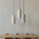 Audo Hashira Pendant Light — lifestyle, with Audo Androgyne Rectangular Dining Table and Audo Harbour Side Dining Chair