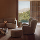 Audo The Tired Man Lounge Chair with Offset Sofa and Plinth – lifestyle