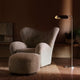 Audo The Tired Man Lounge Chair and Ottoman with Wing Floor Lamp – lifestyle