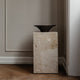 Audo Plinth Tall — lifestyle, with Audo Triptych Bowl