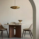 Audo Resonant Pendant Light — lifestyle, with Taper Bowl, Androgyne Dining Table