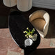 Audo The Eclipse Desk — lifestyle, with Audo Tearoom Lounge Chair, Audo Cyclades Vase, and Audo Hashira
