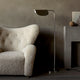 Audo Wing Floor Lamp with The Tired Man Lounge Chair — lifestyle