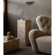 Audo The Tired Man Lounge Chair with Wing Table Lamp and Plinth Pedestal – lifestyle