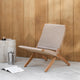 Carl Hansen MG501 Cuba Chair Outdoor in Teak, Sesame — lifestyle