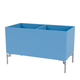 Montana Colour Box III in Azure with Matt Chrome legs — packshot