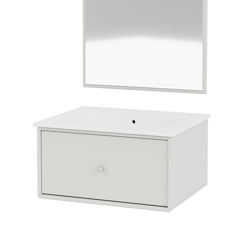 Montana BR0801 Small Sink Unit with mirror in Nordic — wall-mounted bathroom composition, Danish design by Peter J. Lassen