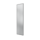 A tall, narrow rectangular wall mirror with a slim dark frame, shown against a plain white background.