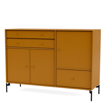 Montana Mega 201202 Sideboard in Amber with black legs — packshot