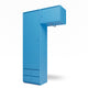 Montana ATTIRE II Wardrobe Adjustable Plinth H3cm Azure perspective view