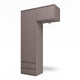 Montana ATTIRE II Wardrobe Suspension Rail Wall Hung Coffee perspective view