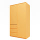Montana ATTIRE III Wardrobe Acacia lacquer plinth 3cm perspective