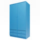 Montana ATTIRE IV Wardrobe Azure lacquer 7cm plinth perspective