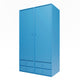 Montana ATTIRE IV Wardrobe Azure lacquer wall-mounted perspective