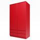 Montana ATTIRE IV Wardrobe Beetroot lacquer 7cm plinth perspective