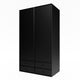 Montana ATTIRE IV Wardrobe Black lacquer wall-mounted perspective