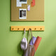 Montana Coat Racks 6 Hooks in Acacia — lifestyle, with Montana Notice Board in Cumin